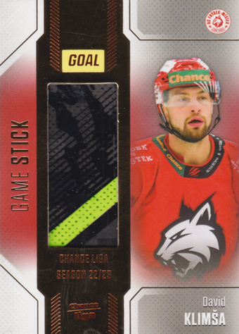 Klimša David 22-23 GOAL Cards Chance liga Game Stick #S-21