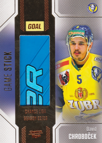 Chroboček David 22-23 GOAL Cards Chance liga Game Stick #S-45