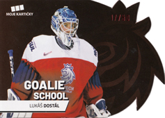 Dostál Lukáš 2020 MK Reprezentace Goalie School Die Cut Red #3