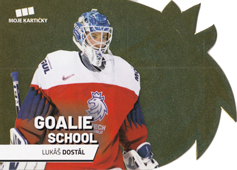 Dostál Lukáš 2020 MK Reprezentace Goalie School Die Cut Retail Gold #3