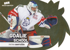 Bartošák Patrik 2020 MK Reprezentace Goalie School Die Cut Retail Gold #5
