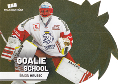 Hrubec Šimon 2020 MK Reprezentace Goalie School Die Cut Retail Gold #6