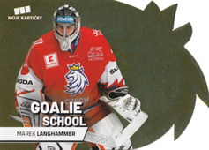 Langhamer Marek 2020 MK Reprezentace Goalie School Die Cut Retail Gold #10