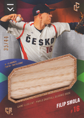 Smola Filip 2023 LC Czech Baseball Extraleague Game Used Bat Gold #BAT-5