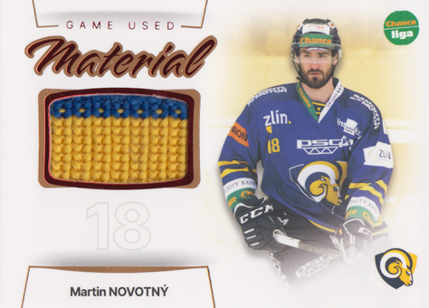Novotný Martin 23-24 GOAL Cards Chance liga Game Used Material #GUM-01