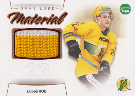 Rob Luboš 23-24 GOAL Cards Chance liga Game Used Material #GUM-05