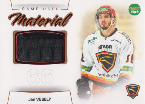 Veselý Jan 23-24 GOAL Cards Chance liga Game Used Material #GUM-09