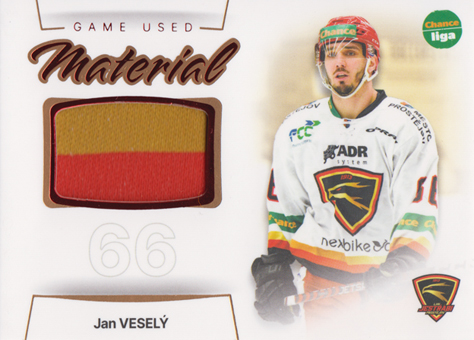 Veselý Jan 23-24 GOAL Cards Chance liga Game Used Material #GUM-09