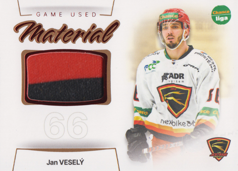 Veselý Jan 23-24 GOAL Cards Chance liga Game Used Material #GUM-09