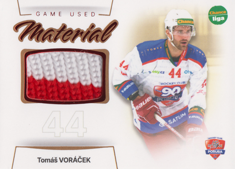 Voráček Tomáš 23-24 GOAL Cards Chance liga Game Used Material #GUM-10