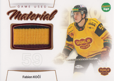 Kočí Fabien 23-24 GOAL Cards Chance liga Game Used Material #GUM-15