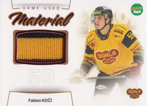 Kočí Fabien 23-24 GOAL Cards Chance liga Game Used Material #GUM-15