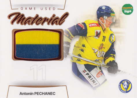 Pechanec Antonín 23-24 GOAL Cards Chance liga Game Used Material #GUM-16