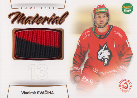 Svačina Vladimír 23-24 GOAL Cards Chance liga Game Used Material #GUM-18
