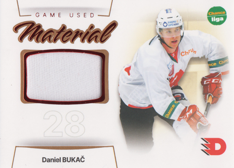 Bukač Daniel 23-24 GOAL Cards Chance liga Game Used Material #GUM-24