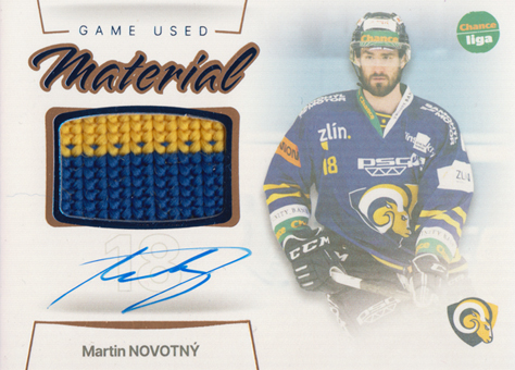 Novotný Martin 23-24 GOAL Cards Chance liga Game Used Material Auto #GUM-01