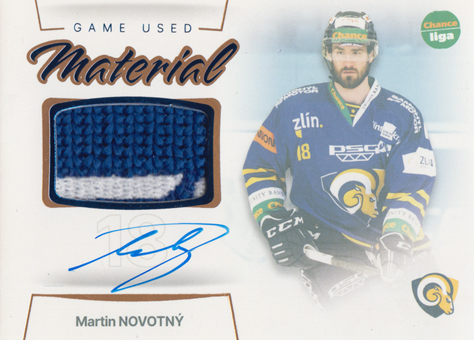 Novotný Martin 23-24 GOAL Cards Chance liga Game Used Material Auto #GUM-01