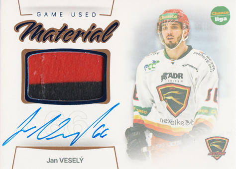 Veselý Jan 23-24 GOAL Cards Chance liga Game Used Material Auto #GUM-09