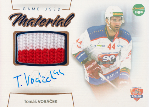 Voráček Tomáš 23-24 GOAL Cards Chance liga Game Used Material Auto #GUM-10