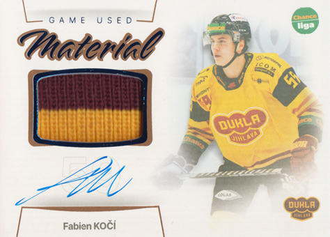Kočí Fabien 23-24 GOAL Cards Chance liga Game Used Material Auto #GUM-15