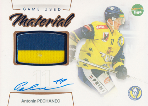 Pechanec Antonín 23-24 GOAL Cards Chance liga Game Used Material Auto #GUM-16