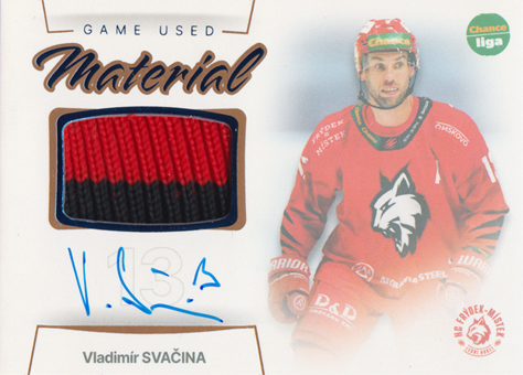 Svačina Vladimír 23-24 GOAL Cards Chance liga Game Used Material Auto #GUM-18