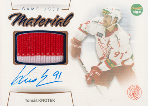 Knotek Tomáš 23-24 GOAL Cards Chance liga Game Used Material Auto #GUM-21