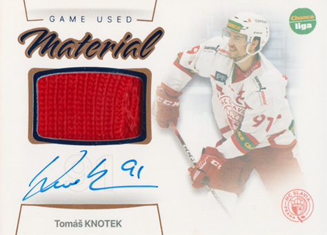 Knotek Tomáš 23-24 GOAL Cards Chance liga Game Used Material Auto #GUM-21