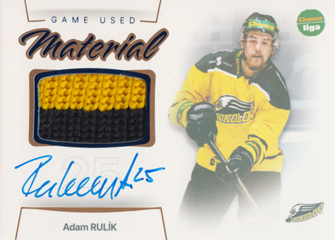 Rulík Adam 23-24 GOAL Cards Chance liga Game Used Material Auto #GUM-23
