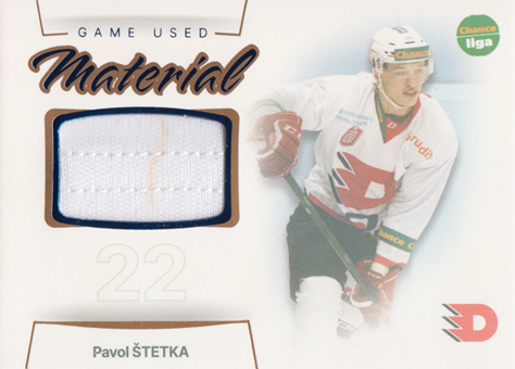 Štetka Pavol 23-24 GOAL Cards Chance liga Game Used Material Auto #GUM-25
