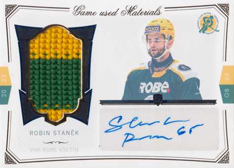 Staněk Robin 24-25 GOAL Cards Maxa liga Game Used Material Blue #S-04