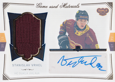 Vrhel Stanislav 24-25 GOAL Cards Maxa liga Game Used Material Blue #S-21