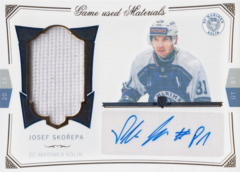 Skořepa Josef 24-25 GOAL Cards Maxa liga Game Used Material Blue #S-33