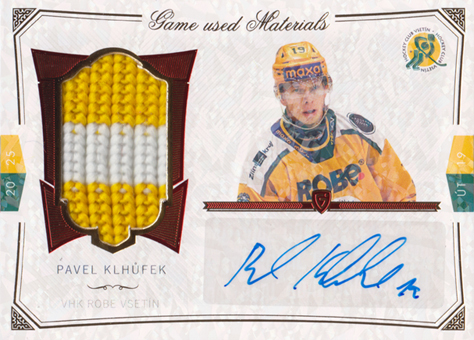 Klhůfek Pavel 24-25 GOAL Cards Maxa liga Game Used Material Red #S-06