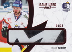 Zohorna Radim 2021 MK Reprezentace Game Used Stick Red #4