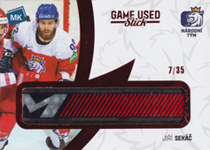 Sekáč Jiří 2021 MK Reprezentace Game Used Stick Red #13