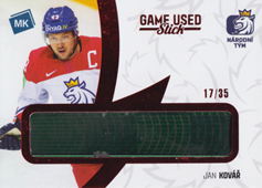 Kovář Jan 2021 MK Reprezentace Game Used Stick Red #21