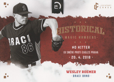 Roemer Wesley 2022 LC Czech Baseball Extraleague Historical Magic Numbers #H18