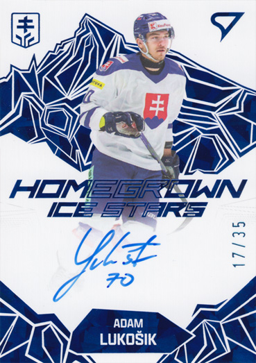 Lukošík Adam 2025 Hokejové Slovensko Homegrown Ice Stars Blue Auto #HSS-AL