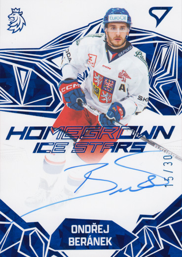 Beránek Ondřej 2025 Hokejové Česko Homegrown Ice Stars Blue Auto #HSS-OB