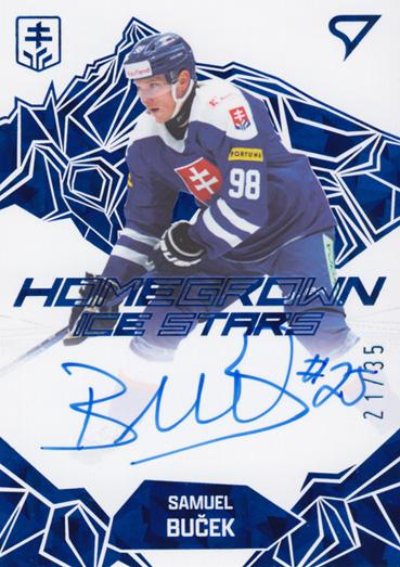 Buček Samuel 2025 Hokejové Slovensko Homegrown Ice Stars Blue Auto #HSS-SB