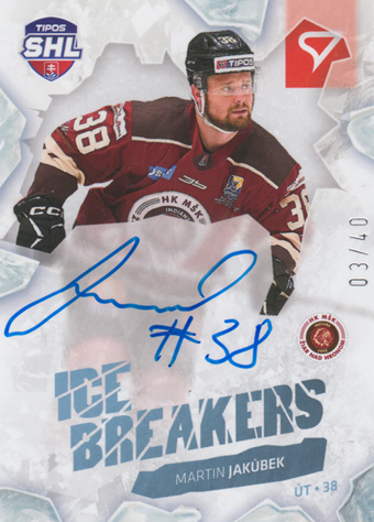 Jakúbek Martin 23-24 Tipos Extraliga SHL Ice Breakers Auto #IBS-MJ