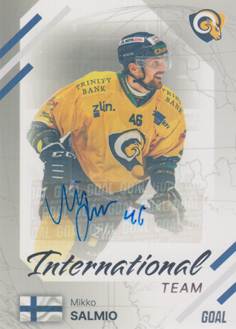 Salmio Mikko 23-24 GOAL Cards Chance liga International Team Auto #IN-2