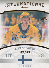 Sihvonen Riku 22-23 GOAL Cards Chance liga International Team Autograph #IT-3