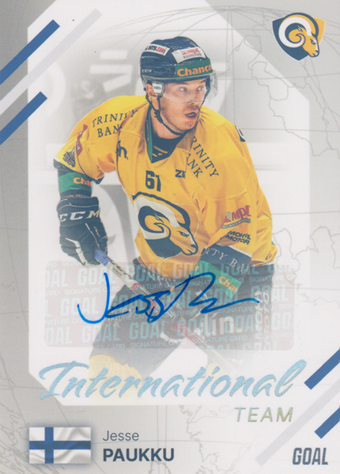 Paukku Jesse 23-24 GOAL Cards Chance liga International Team Auto #IN-4