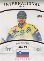 Macuh Rok 22-23 GOAL Cards Chance liga International Team Autograph #IT-5