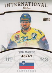 Macuh Rok 22-23 GOAL Cards Chance liga International Team Autograph #IT-5