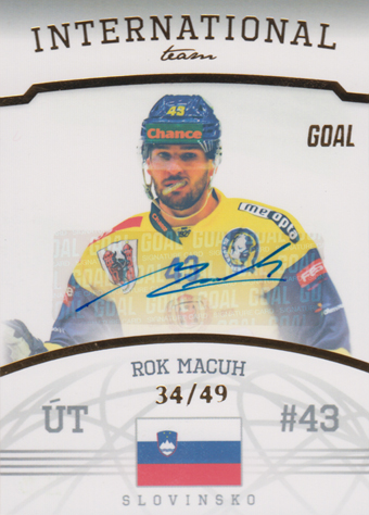 Macuh Rok 22-23 GOAL Cards Chance liga International Team Autograph #IT-5