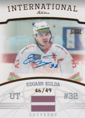 Kulda Edgars 22-23 GOAL Cards Chance liga International Team Autograph #IT-6