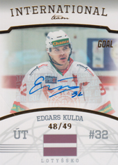 Kulda Edgars 22-23 GOAL Cards Chance liga International Team Autograph #IT-6